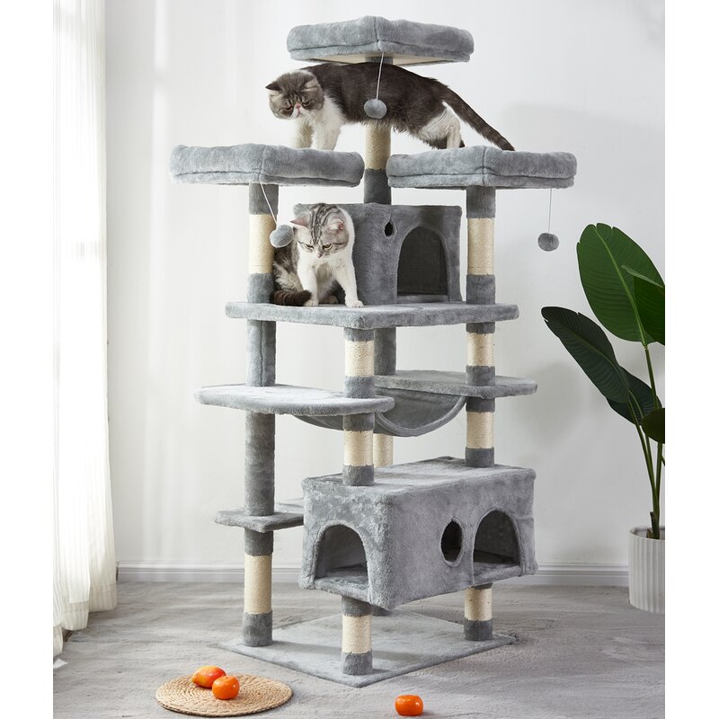 Tucker Murphy™ Pet Large Cat Tree Condo With Sisal Scratching Posts